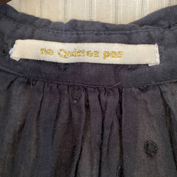 Ne Quittez Pas Black Button Dress M - Picture 3 of 5
